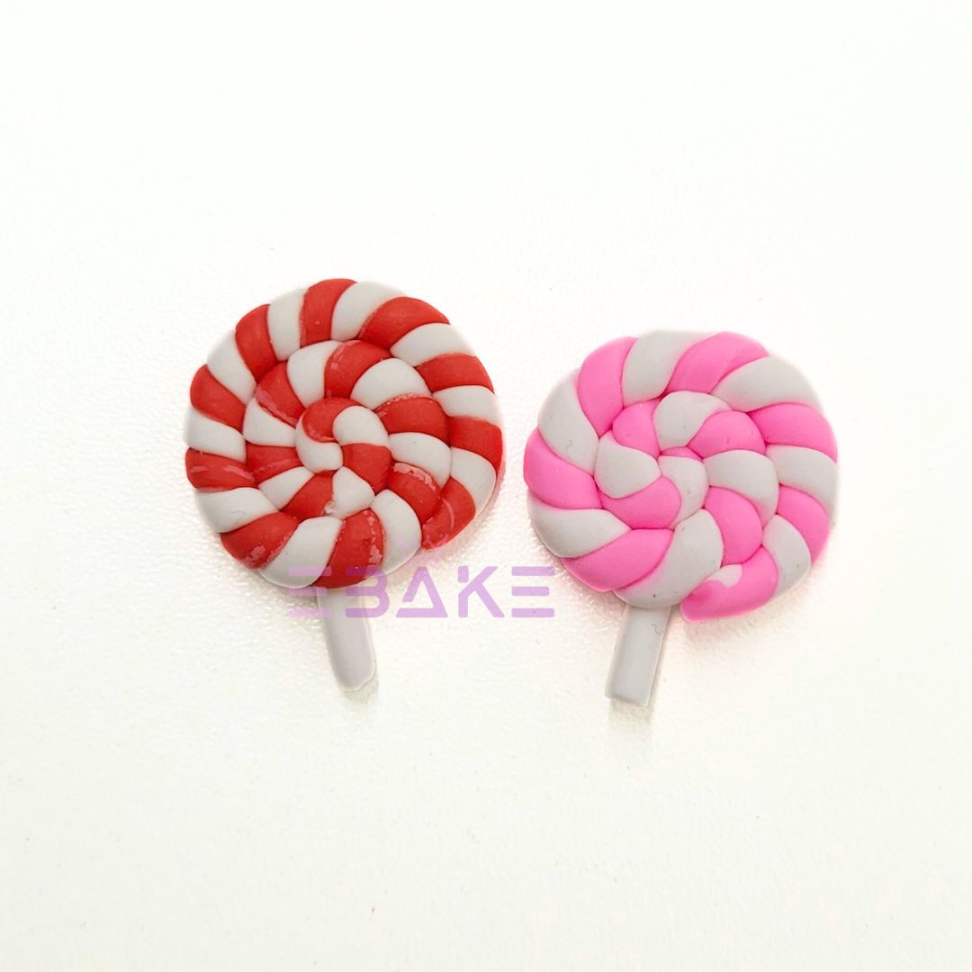 2 pcs Lollipop Cake Topper Non Edible - Small (Type 3) Assorted Colors