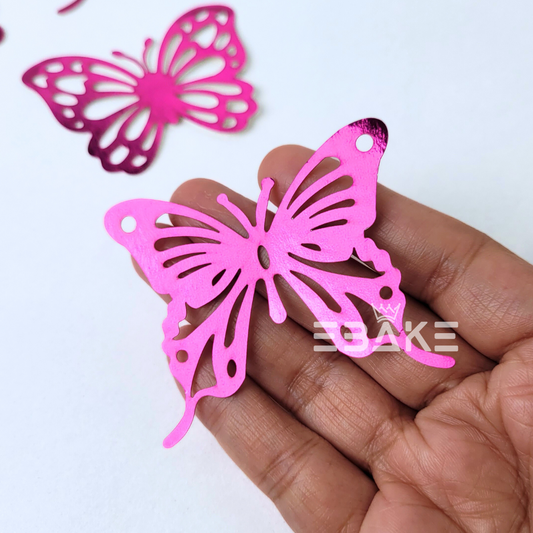 Foldable Paper Butterflies Pink (Set Of 10 Pieces)