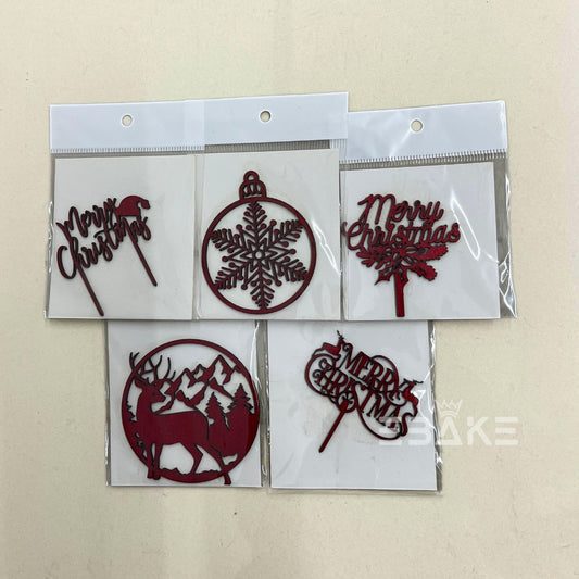 Christmas Cutout 3 Inches (Set of 5 Pcs) MDF MC09