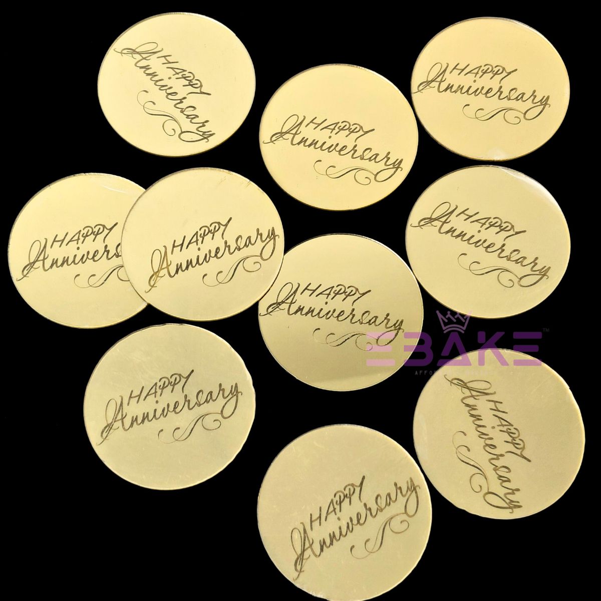 Happy Anniversary Coin Topper 2" (Set of 10)