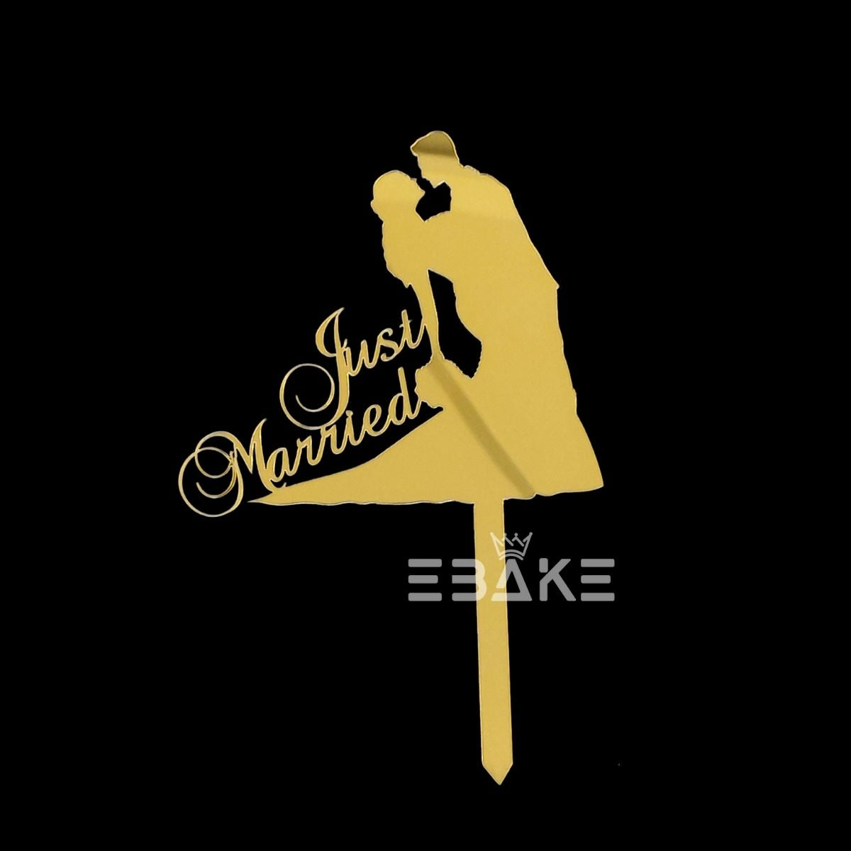 Just Married Cake Topper 4 Inch