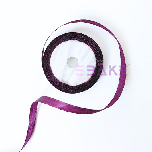 Purple Satin Ribbon 0.25 Inch