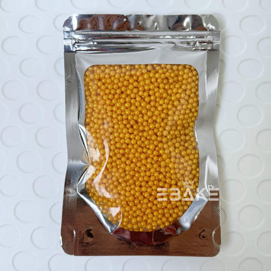 Golden Pearl Sprinkles (100g) Sugar Balls 4mm