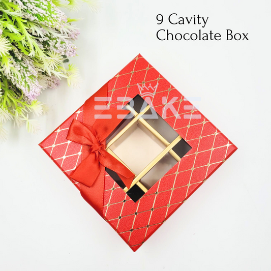 9 Cavity Imported Chocolate Box (Single Piece) - A447