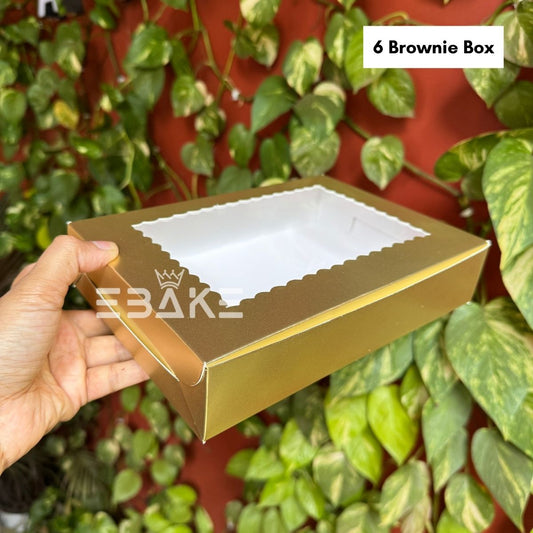 6 Piece Brownie Box - Golden