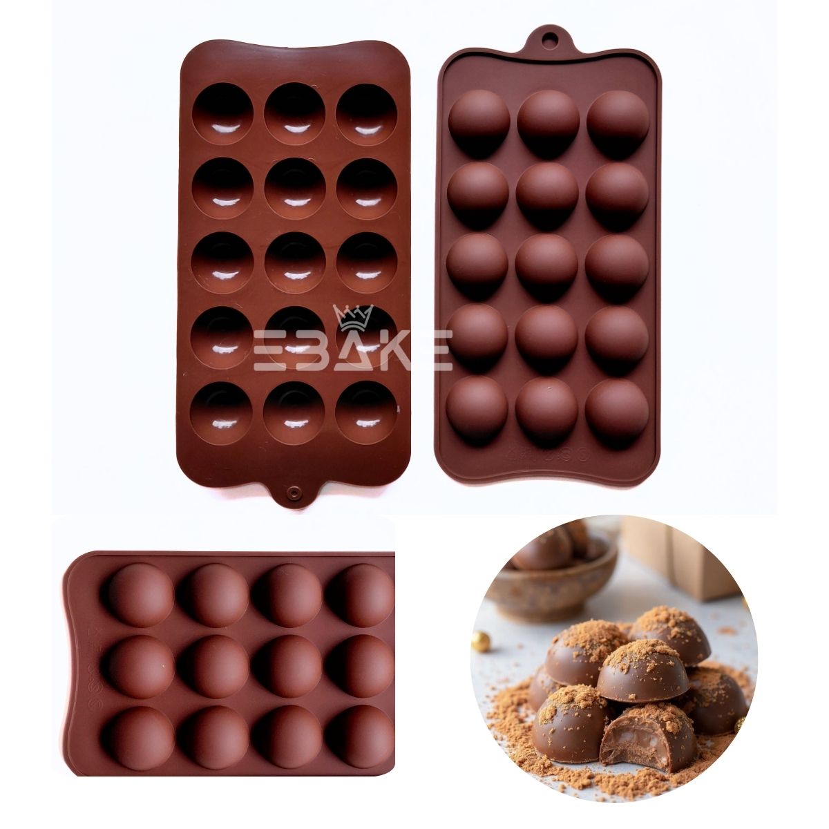 15 Cavity Round Chocolate Silicone Mould