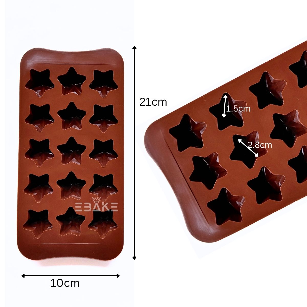 15 Cavity Star Chocolate Silicone Mould