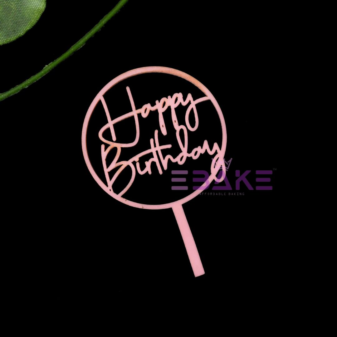 Happy Birthday Mini Topper Pink