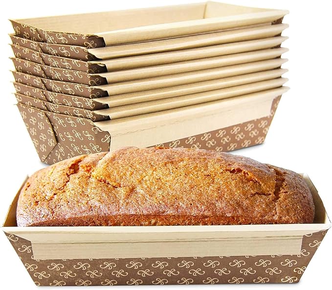 Loaf Cake Mould, Plum Cake Mould Bake And Serve Brown Kraft Small (Set of 5 Pieces) 15x6.5 cm