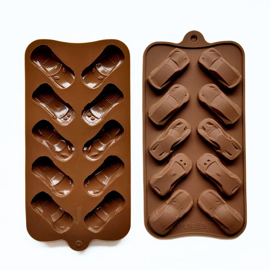 10 Cavity Car Shape Chocolate Silicone Mould