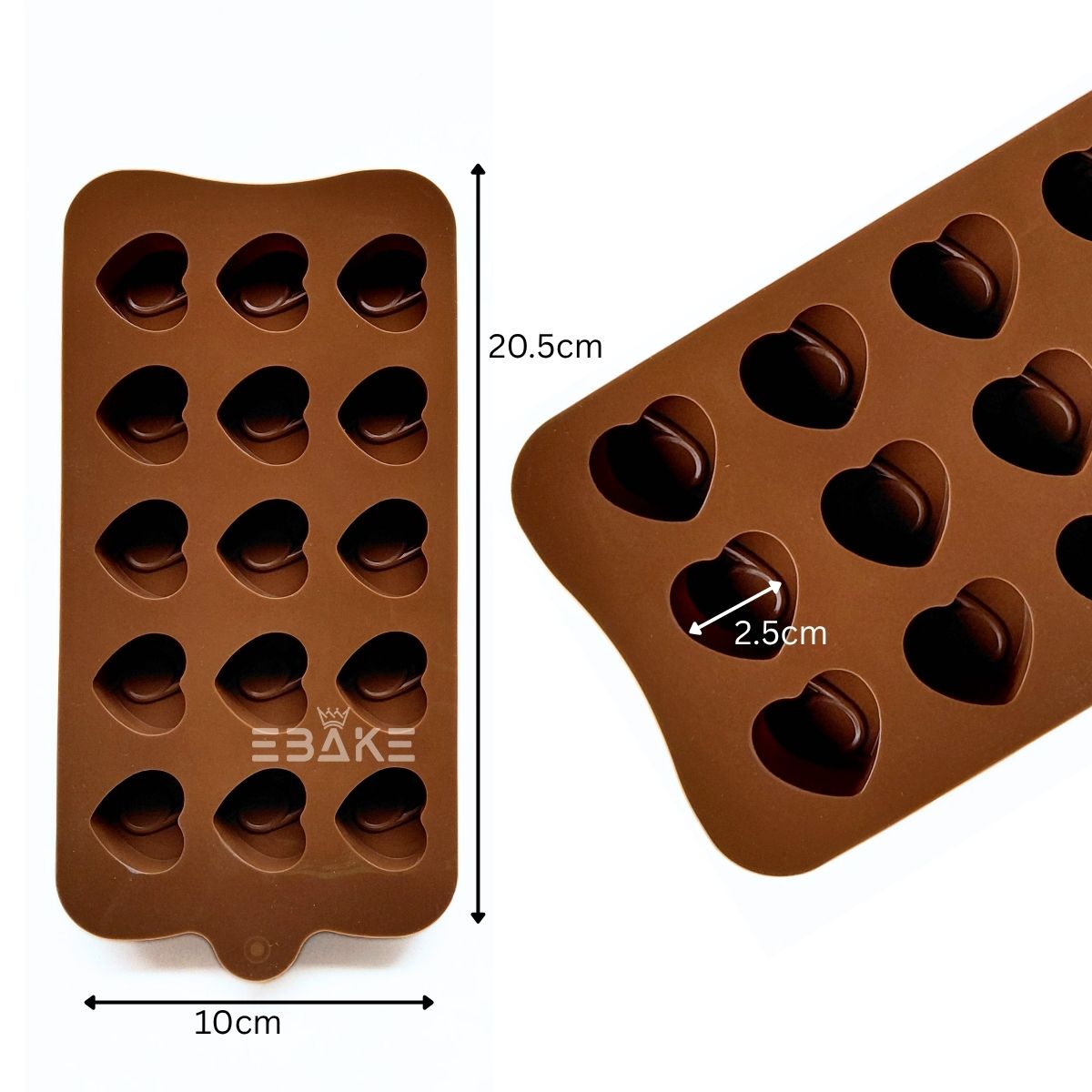 15 Cavity Heart Chocolate Silicone Mould