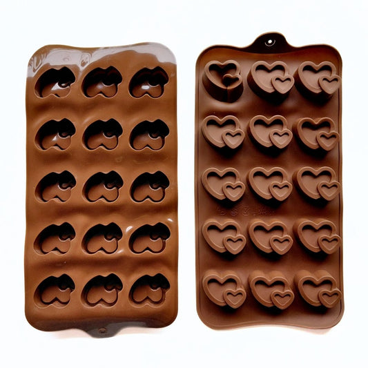 15 Cavity Heart Chocolate Silicone Mould