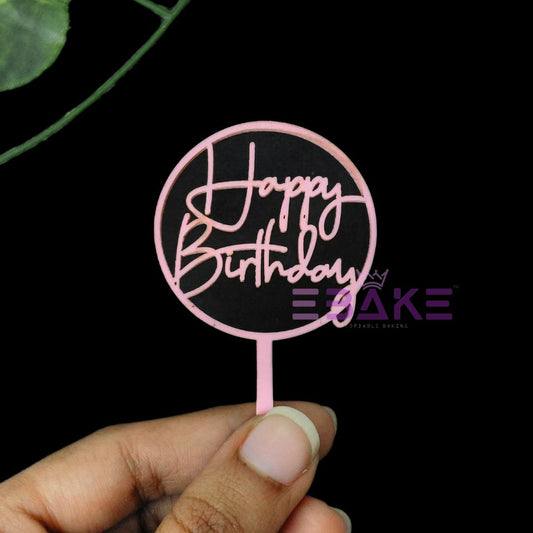 Happy Birthday Mini Topper Pink