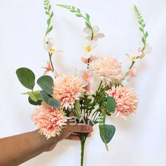 A1390 Dahlia Bunch With Fillers Light Peach