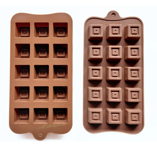 15 Cavity Square Chocolate Silicone Mould