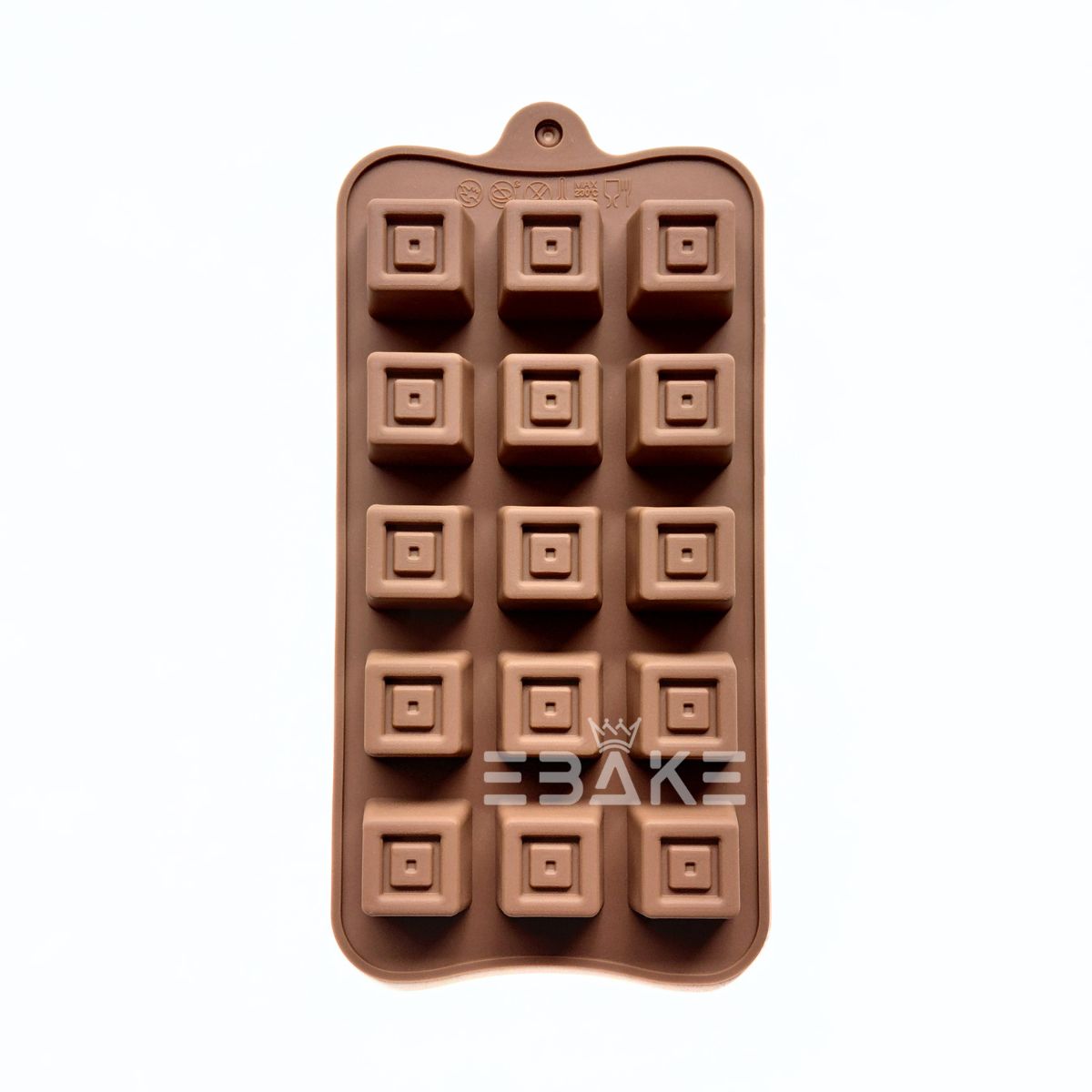 15 Cavity Square Chocolate Silicone Mould