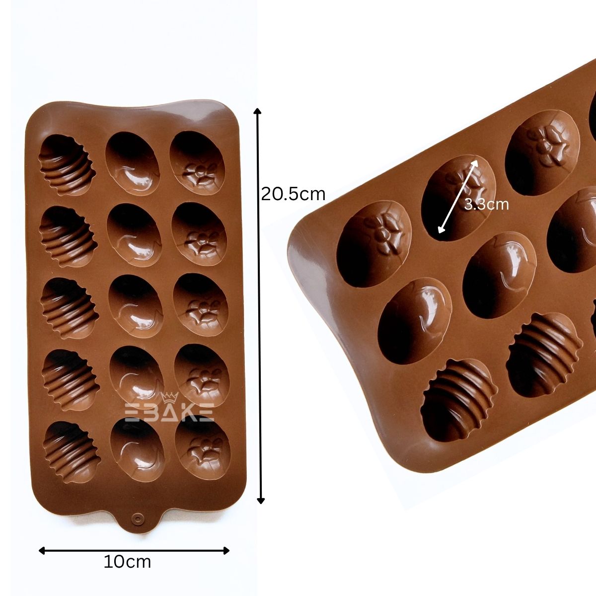 15 Cavity Easter Eggs Chocolate Silicone Mould
