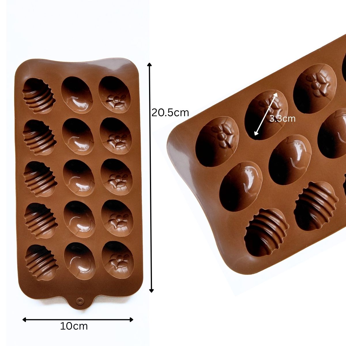 15 Cavity Easter Eggs Chocolate Silicone Mould