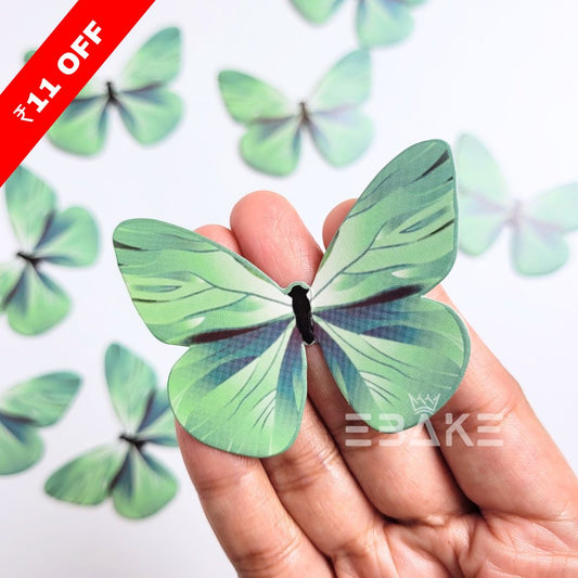 Paper Butterflies - Dark Green (Set of 10 Pieces)