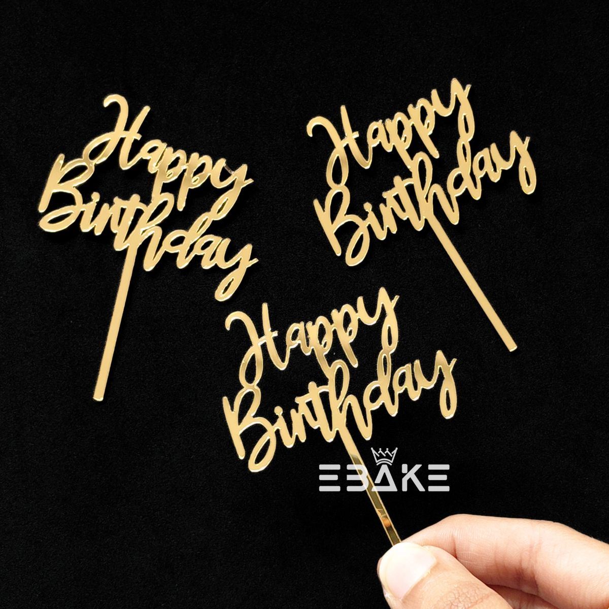 Happy Birthday Mini Topper (Set of 10 Pieces)
