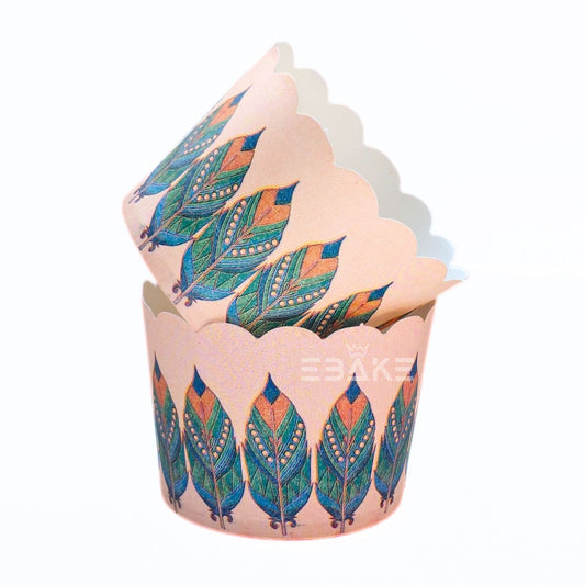 Printed Paper Muffin Cup - Set Of 50 Pieces