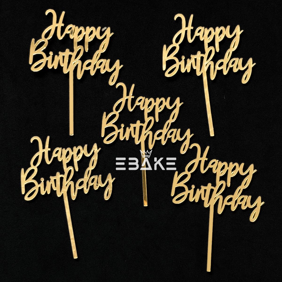 Happy Birthday Mini Topper (Set of 10 Pieces)
