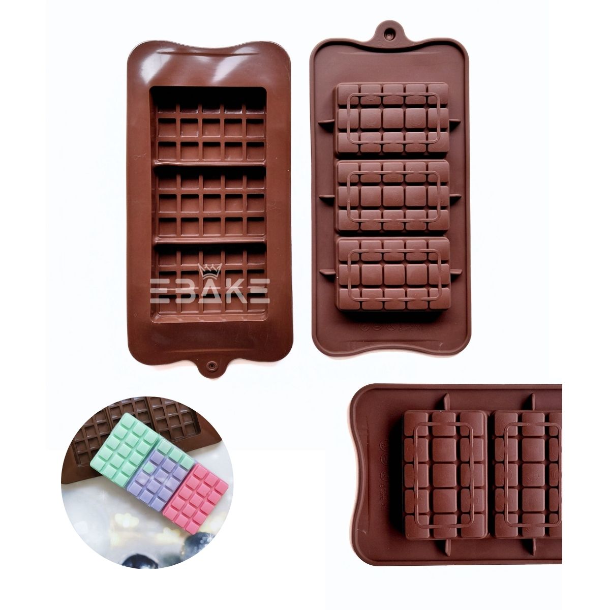 3 Bar Mini Chocolate Silicone Mould
