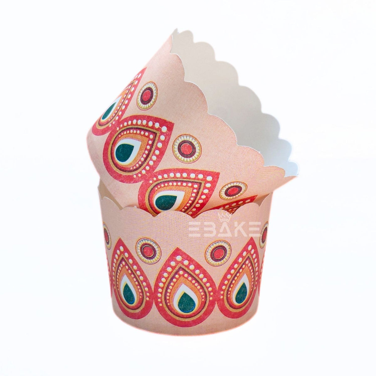Printed Paper Muffin Cup - Set Of 50 Pieces