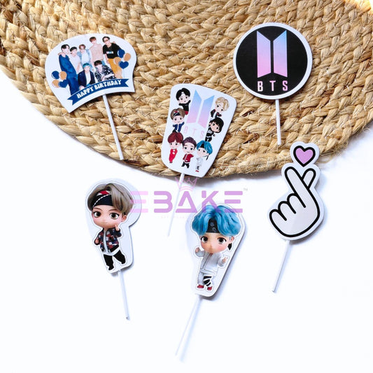 Chibi - Style BTS Theme Paper Topper