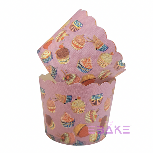 Paper Muffin Cup Cupcake Printed - Set Of 50 Pieces Medium