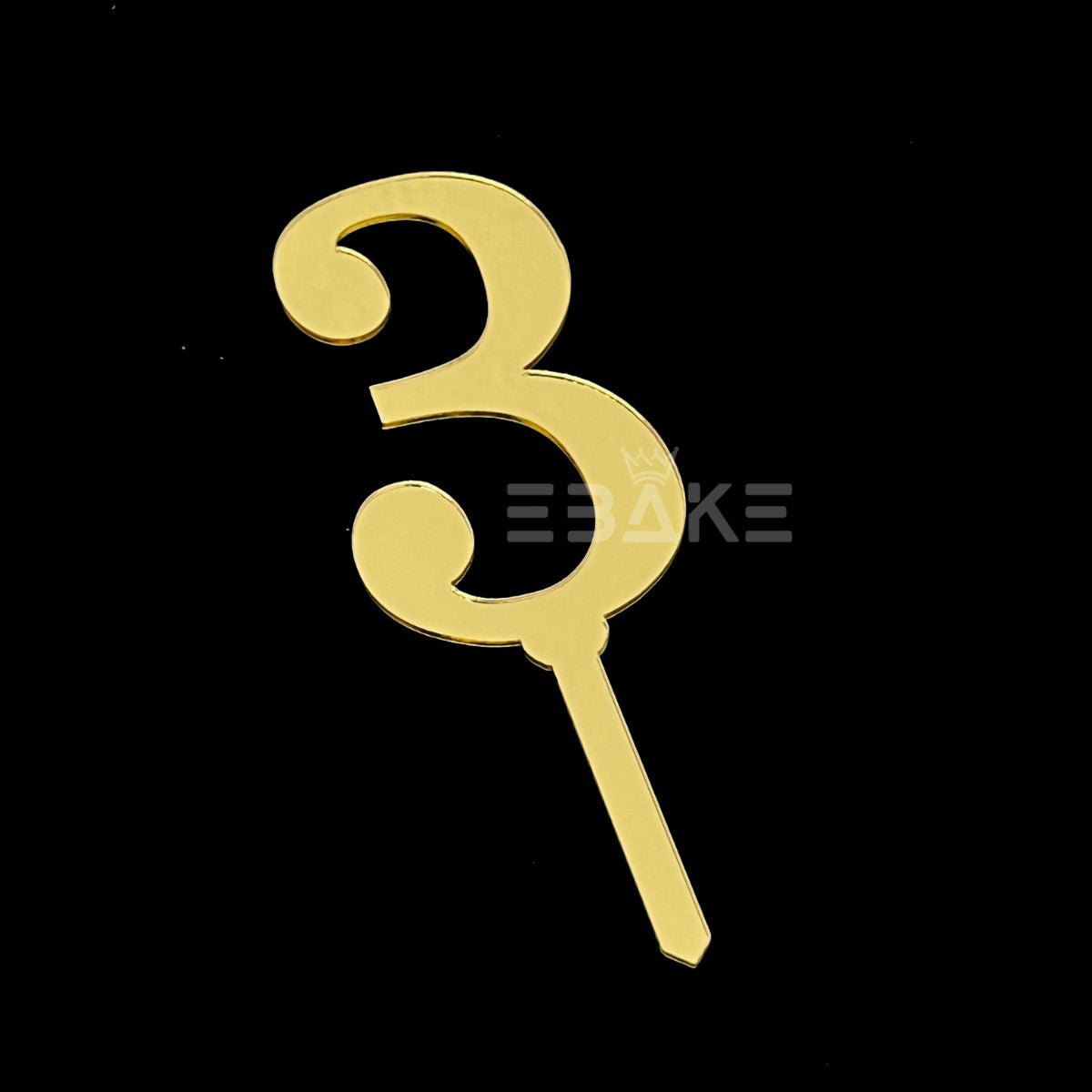 Number 3 Cake Topper 4.5inch