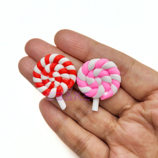 2 pcs Lollipop Cake Topper Non Edible - Small (Type 3) Assorted Colors