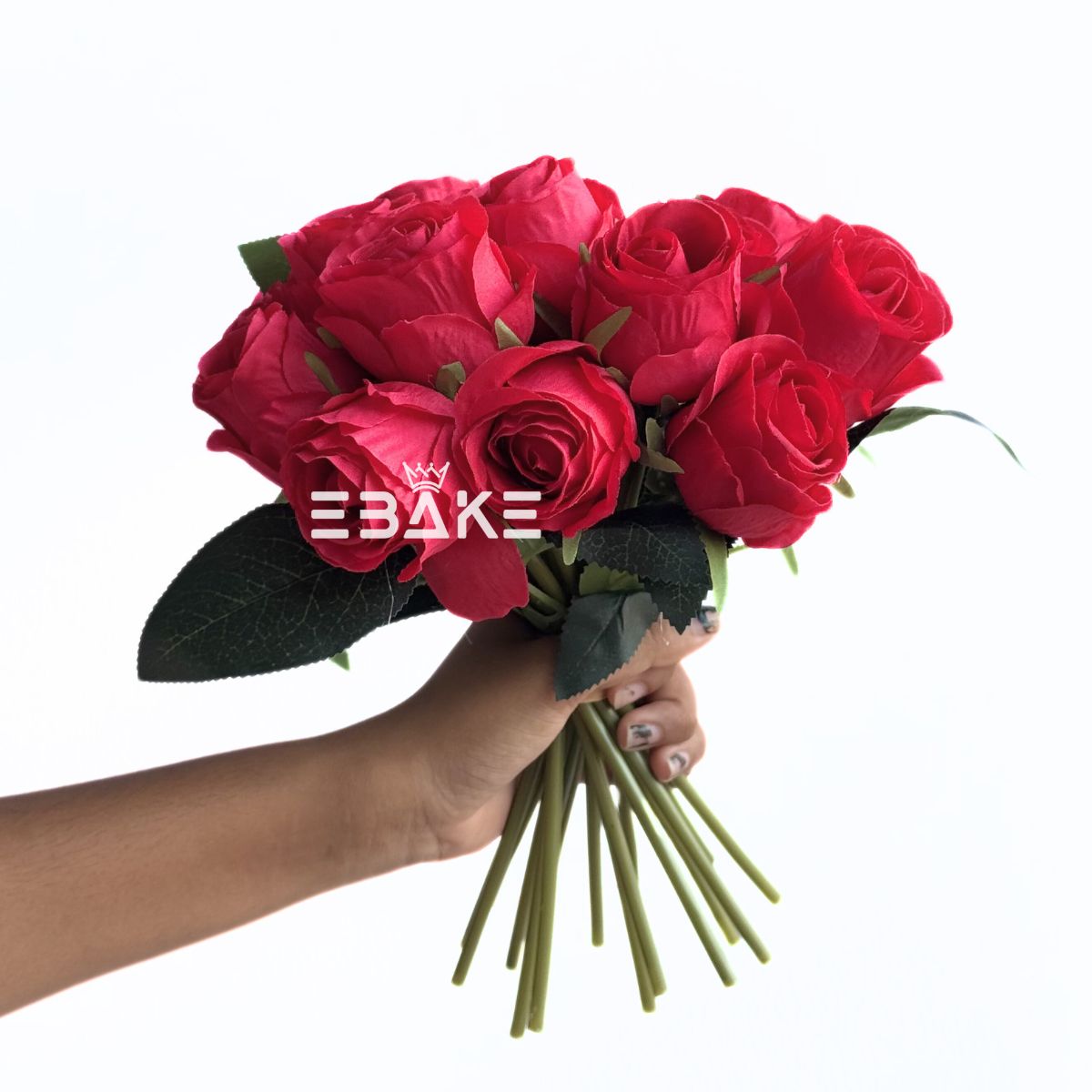 A1524 Artificial Rose Bouquet/Rose Bunch Bridal Bouquet (Red) 18 Roses