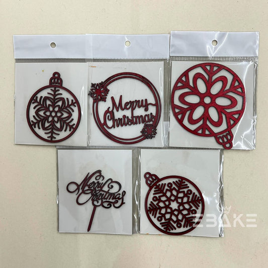 Christmas Cutout 3 Inches (Set of 5 Pcs) MDF MC04