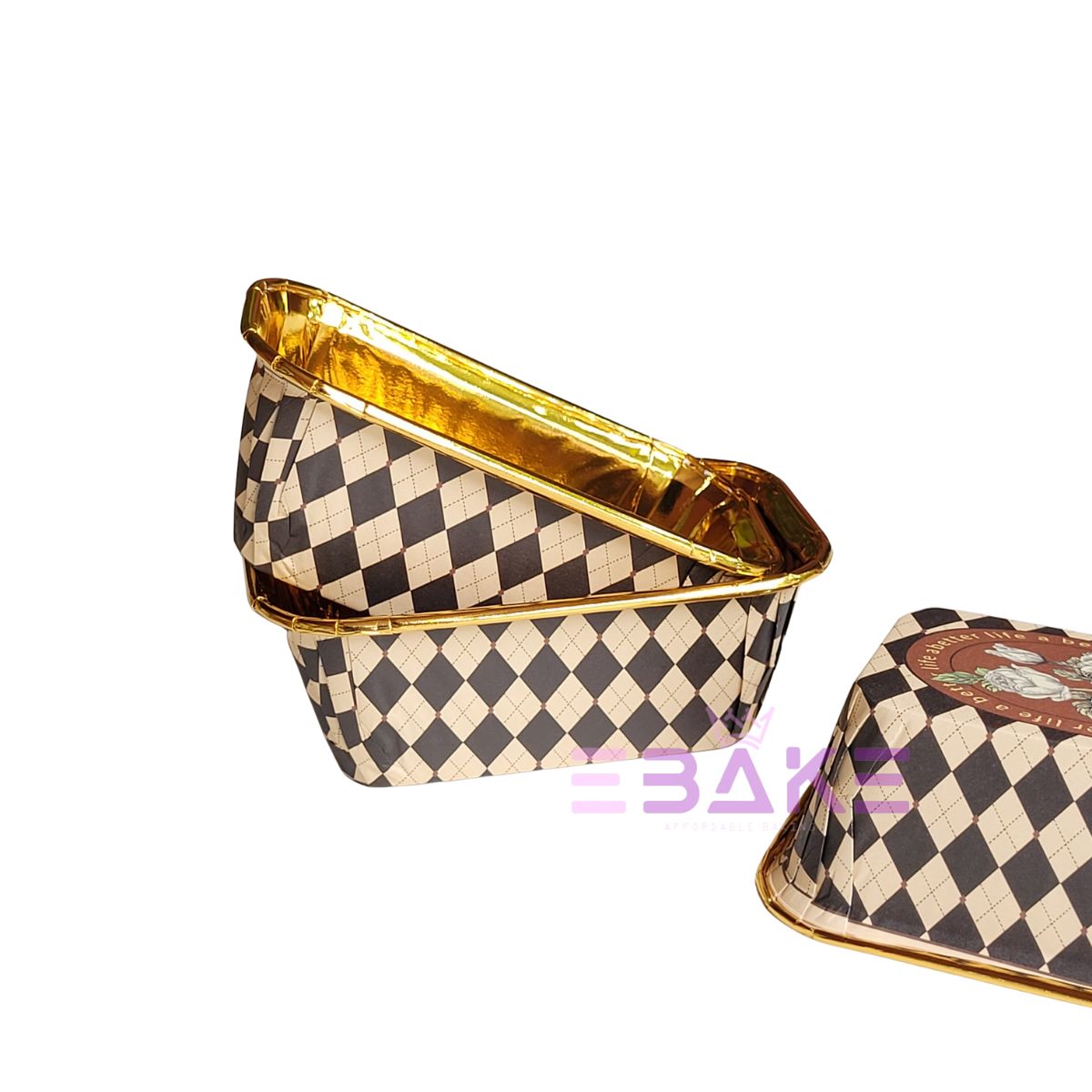 Printed Bake and Serve Mini Loaf Cake Mould (Set of 50 Pieces)