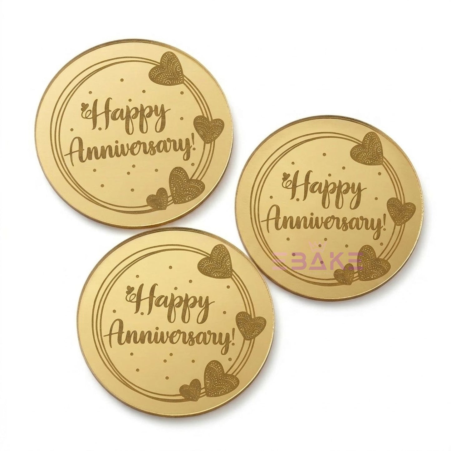 Happy Anniversary Coin Topper 2" (Set of 10)