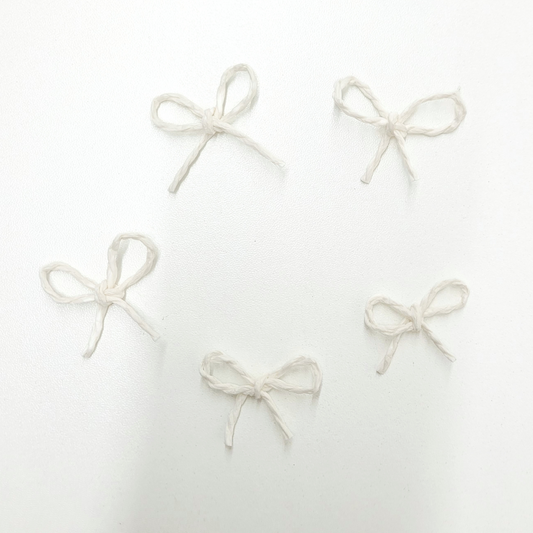 Cute Mini Bows - Off-White (Set of 5 pcs)