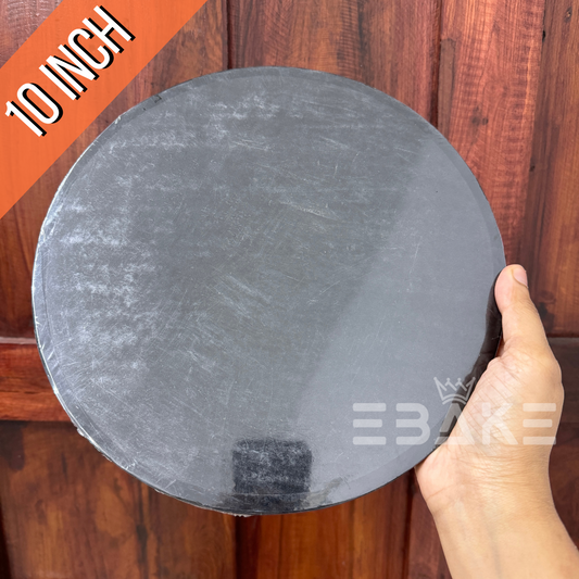 Round Black Drum Board/Drum Base for Cakes Single Piece (10 Inches)