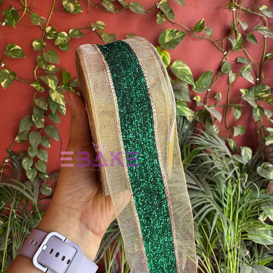 Tissue Ribbon Green - (1 meter)