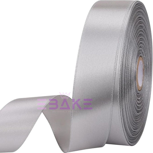 Grey Satin Ribbon 1 Inch (Single Piece)