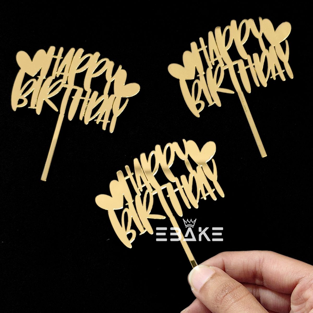 Happy Birthday Mini Topper (Set of 10 Pieces)