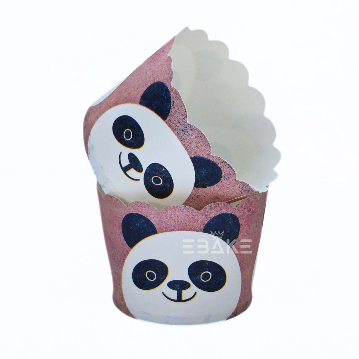 Panda Printed Paper Muffin Cup - Set Of 50 Pieces