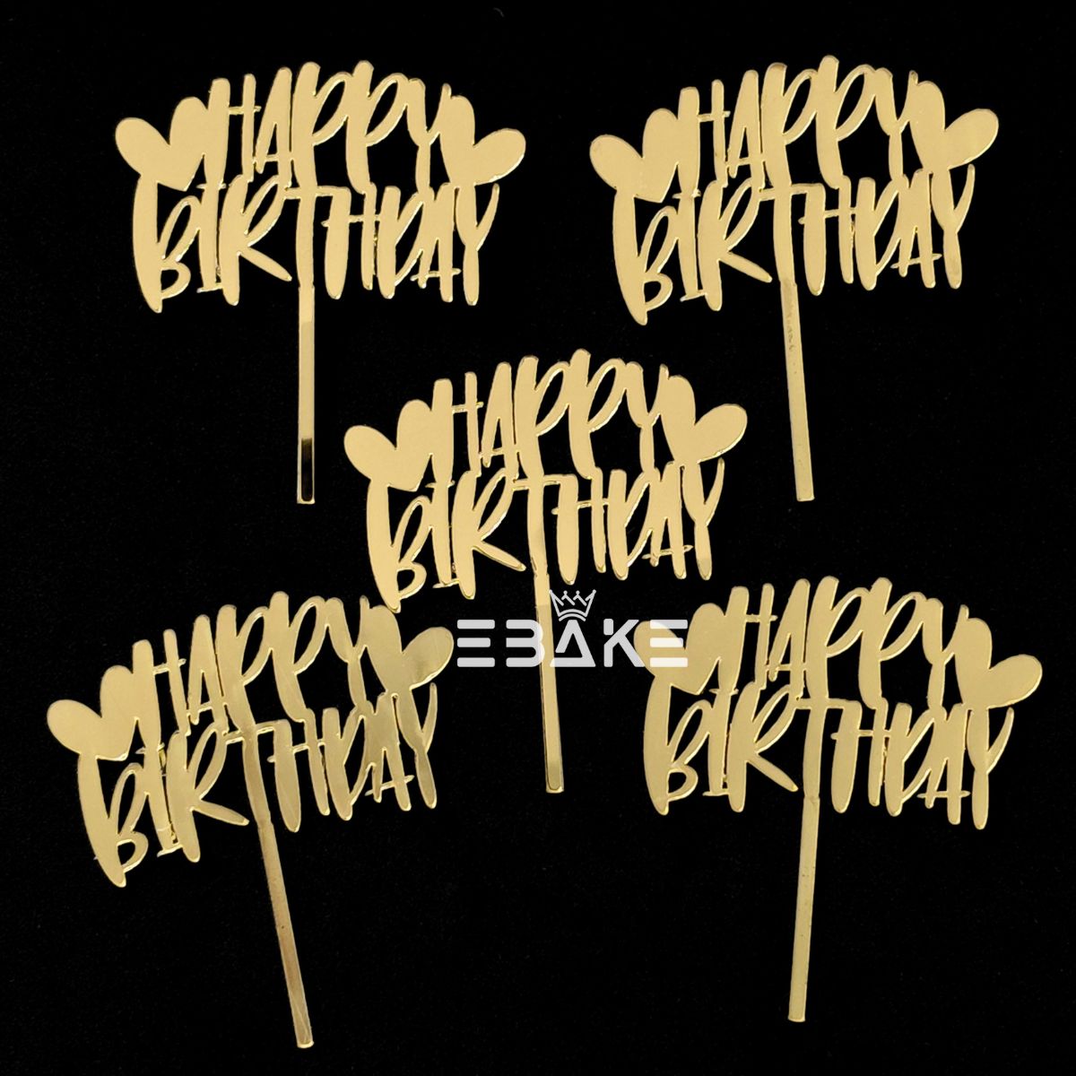 Happy Birthday Mini Topper (Set of 10 Pieces)