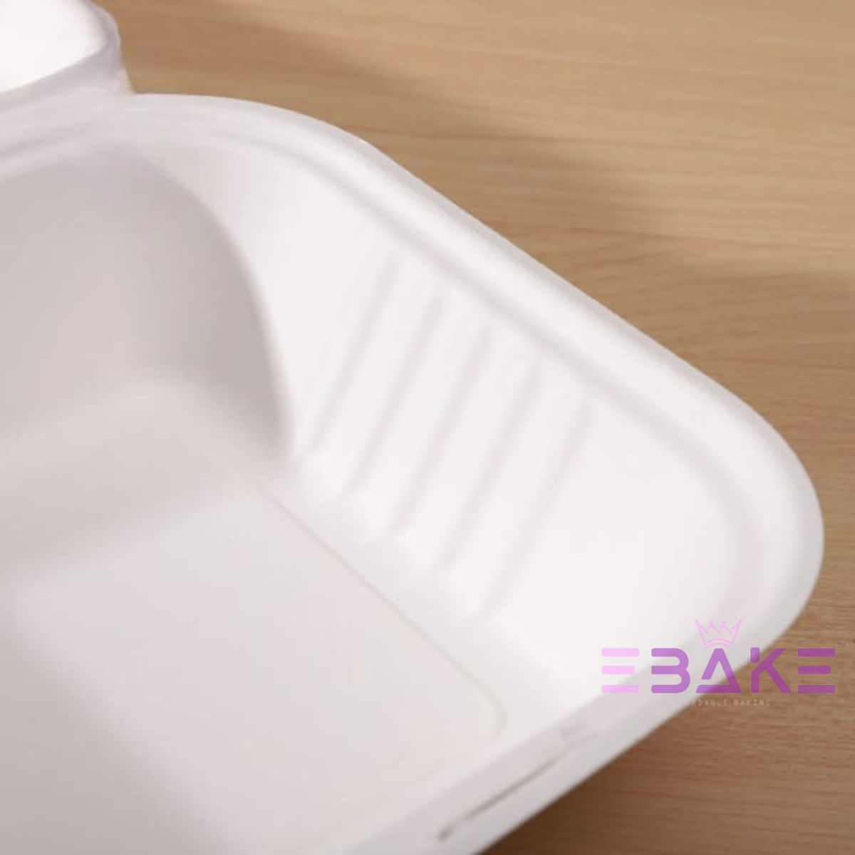 Bagasse Clamshell Container 7"x5" (Rectangle Takeway Container)