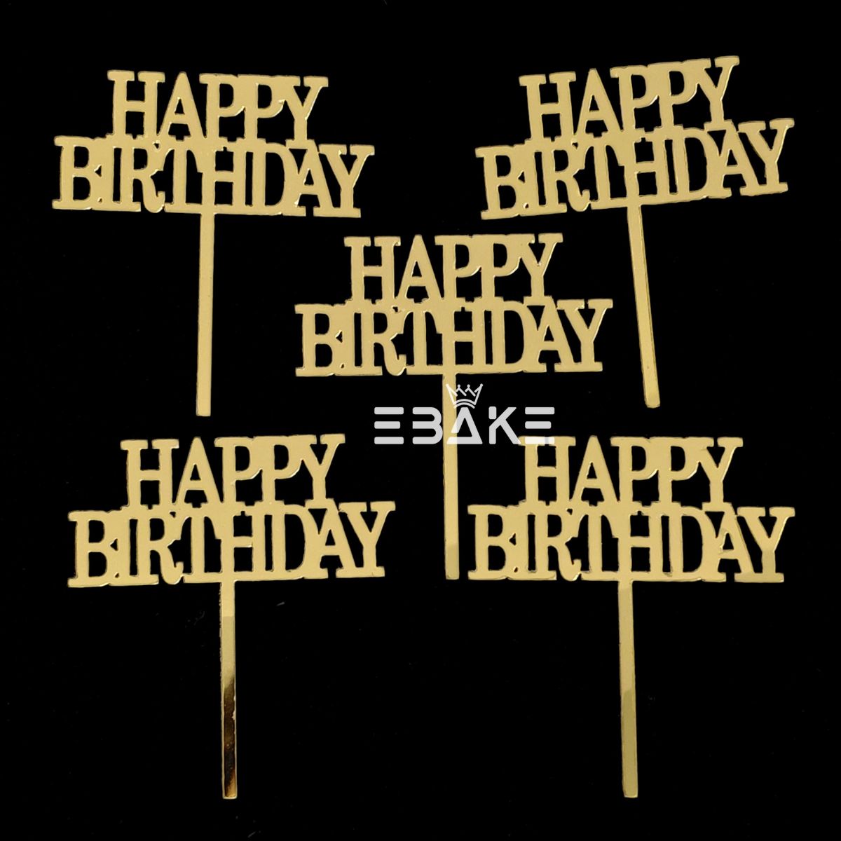 Happy Birthday Mini Topper (Set of 10 Pieces)