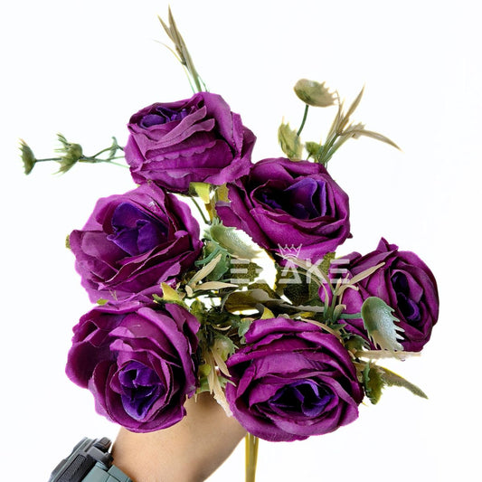 A1823 Rose Bunch With Fillers (Purple Mix)