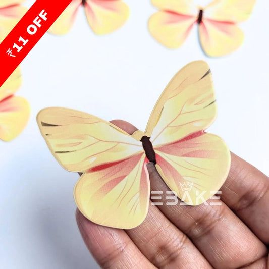 Paper Butterflies - Peach Yellow (Set of 10 Pieces)