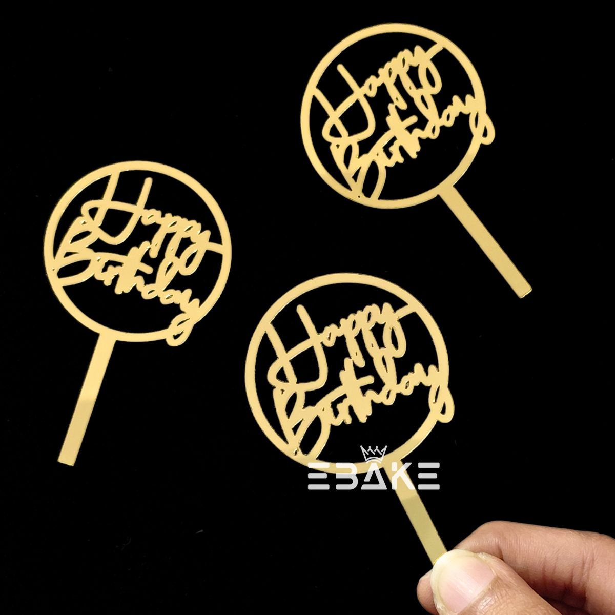 Happy Birthday Mini Topper (Set of 10 Pieces)