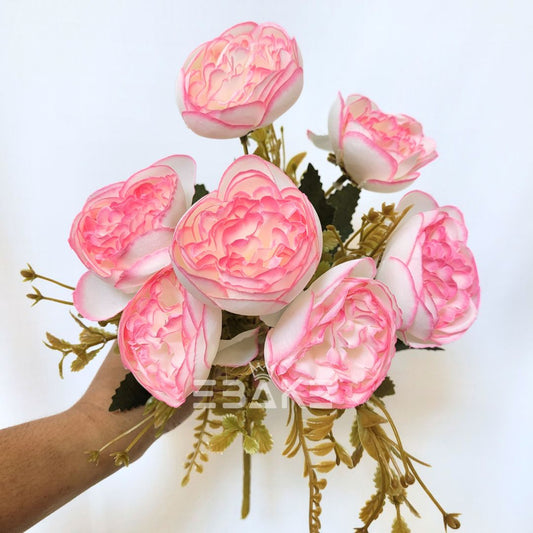 A1396 Pink&White Mix Peony Bunch (7 Peonies With Fillers)