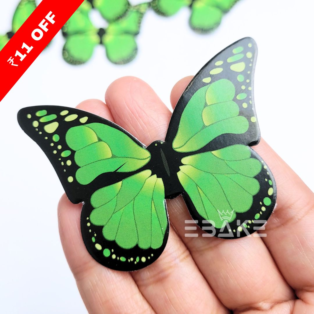 Paper Butterflies - Green (Set of 10 Pieces)